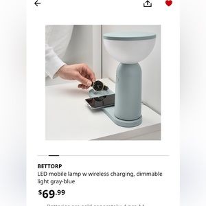 IKEA BETTORP Wireless Charging Lamp